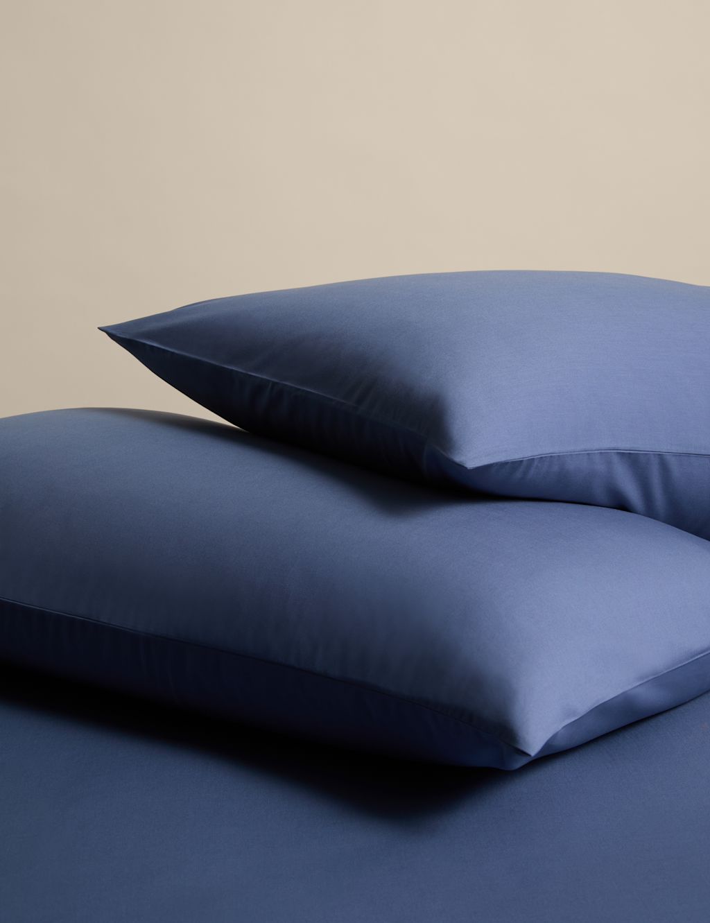 M&S 2 Pack Cotton Rich Pillowcases - Slate Blue, Slate Blue