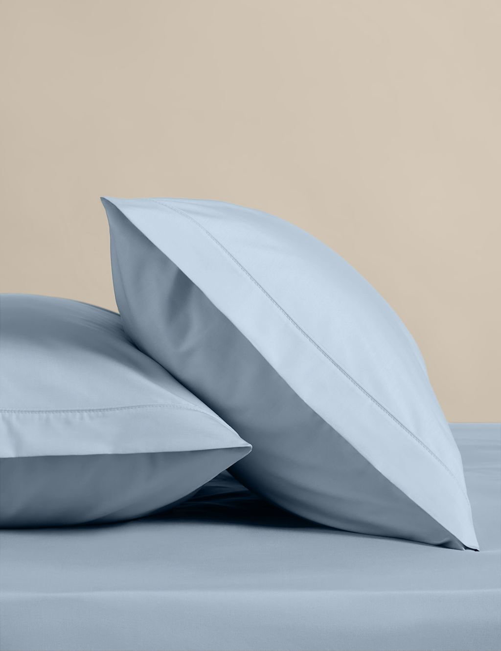 M&S 2 Pack Egyptian Cotton Pillowcases - Dusty Blue, Dusty Blue