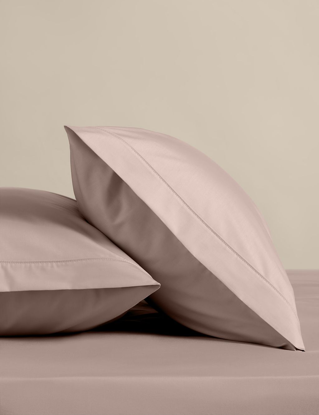 M&S 2 Pack Egyptian Cotton Pillowcases - Blush Pink, Blush Pink