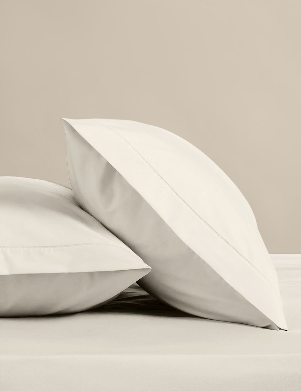 M&S 2 Pack Egyptian Cotton Pillowcases - Cream, Cream