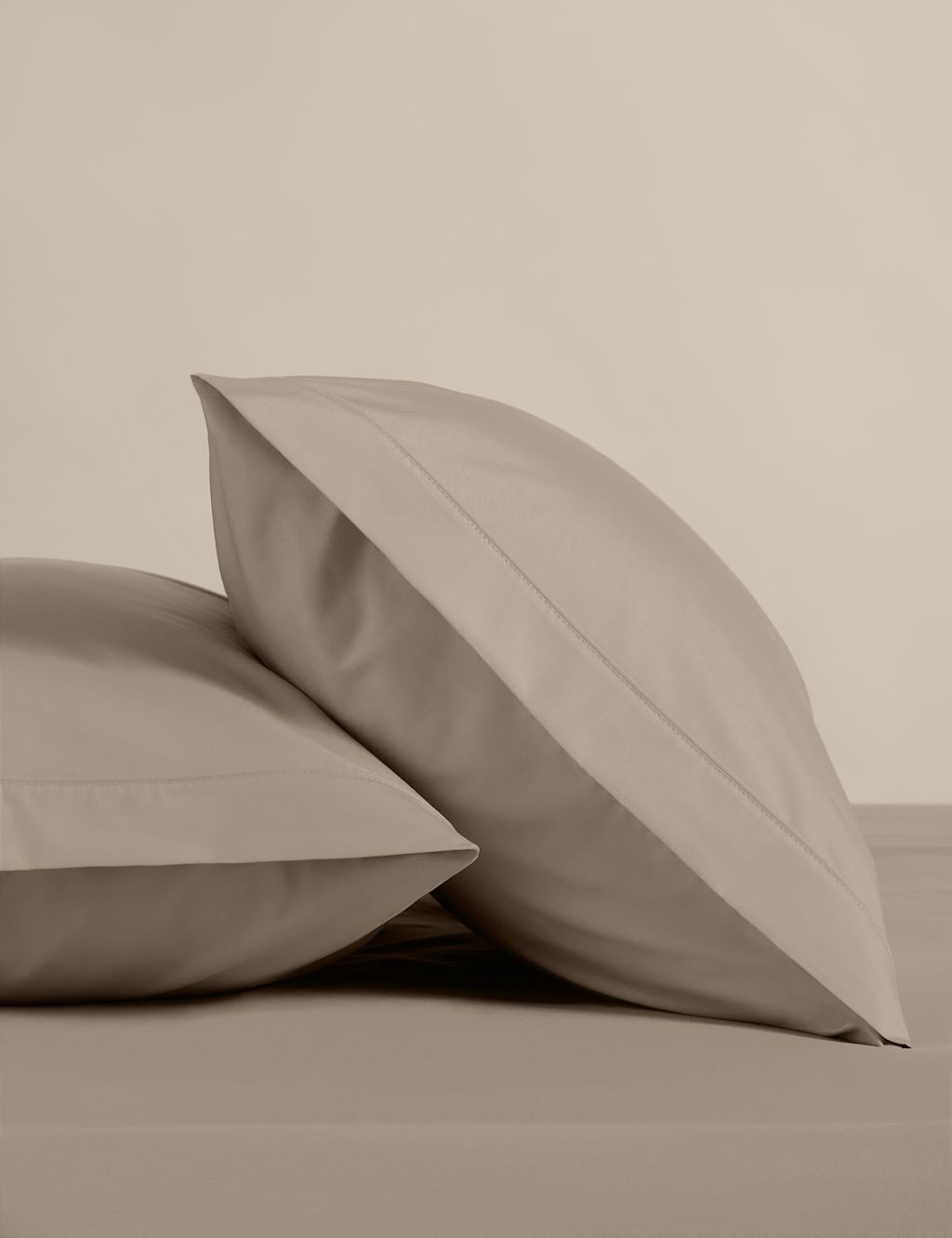 M&S 2 Pack Egyptian Cotton Pillowcases - Mink, Mink