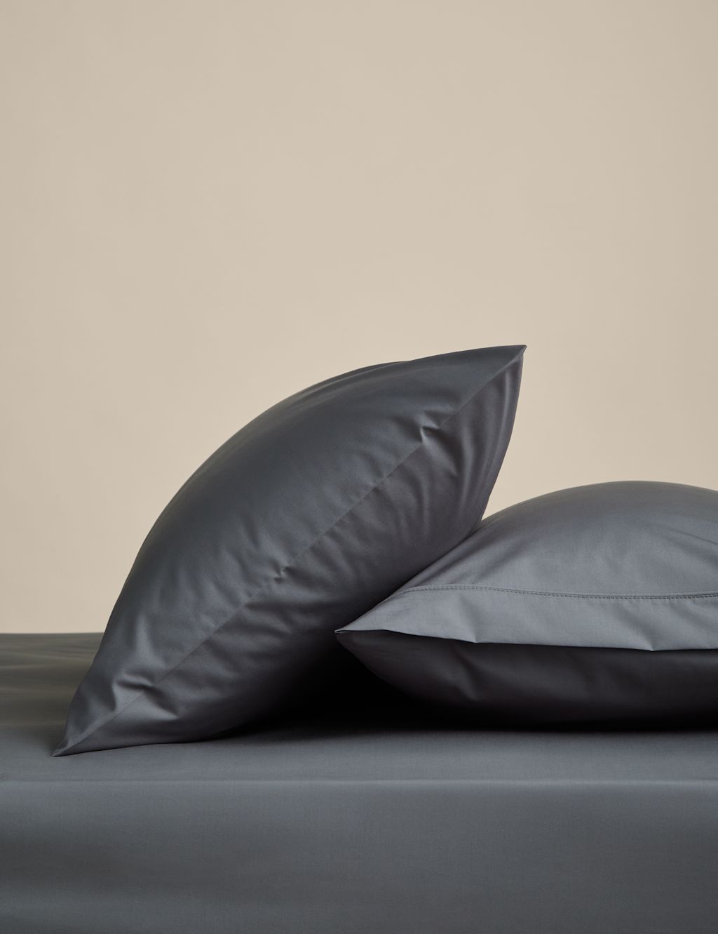 M&S 2 Pack Egyptian Cotton Pillowcases - Charcoal, Charcoal