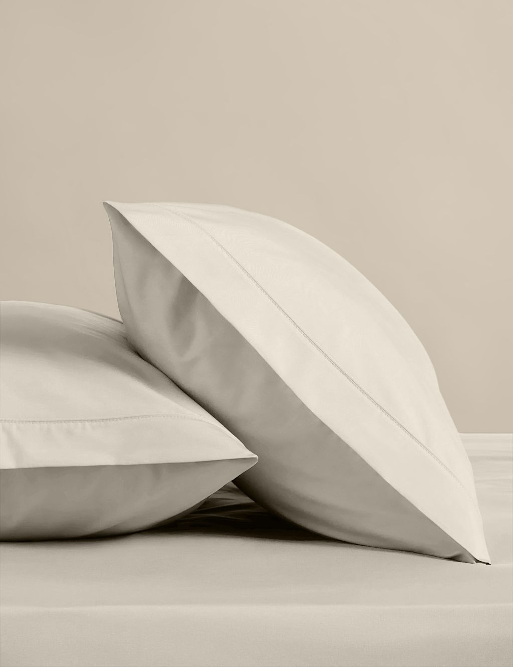 M&S 2 Pack Egyptian Cotton Pillowcases - Linen, Linen