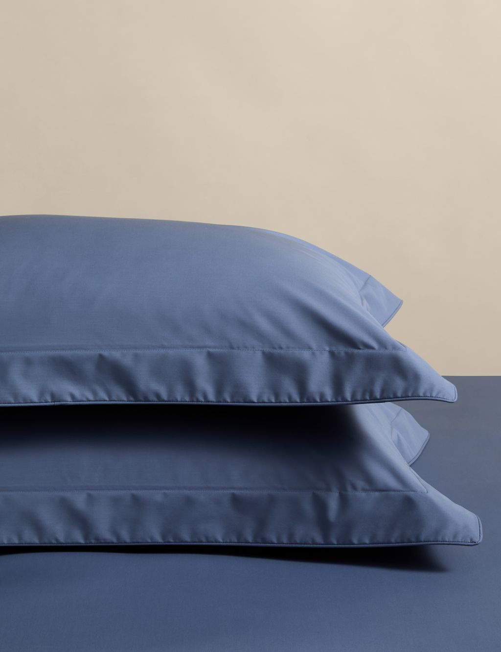 M&S 2 Pack Egyptian Cotton Oxford Pillowcases - Slate Blue, Slate Blue