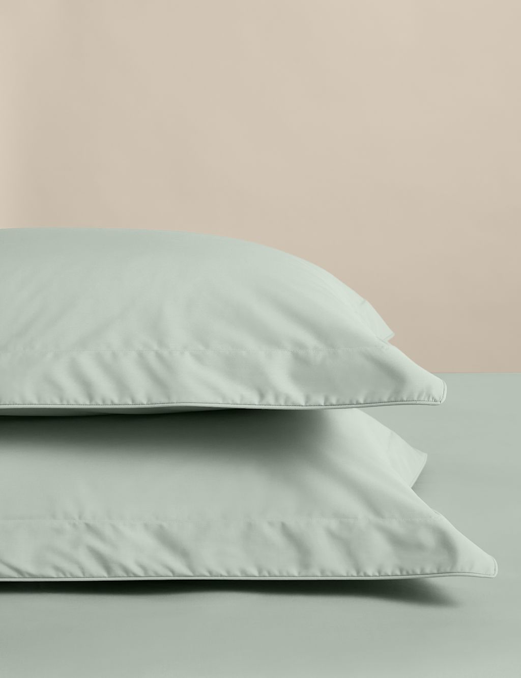 M&S 2 Pack Egyptian Cotton Oxford Pillowcases - Sage, Sage
