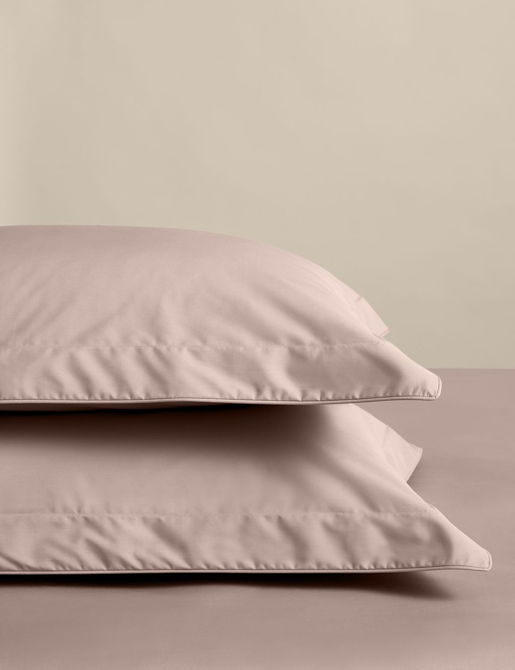 M&S 2 Pack Egyptian Cotton Oxford Pillowcases - Blush Pink, Blush Pink