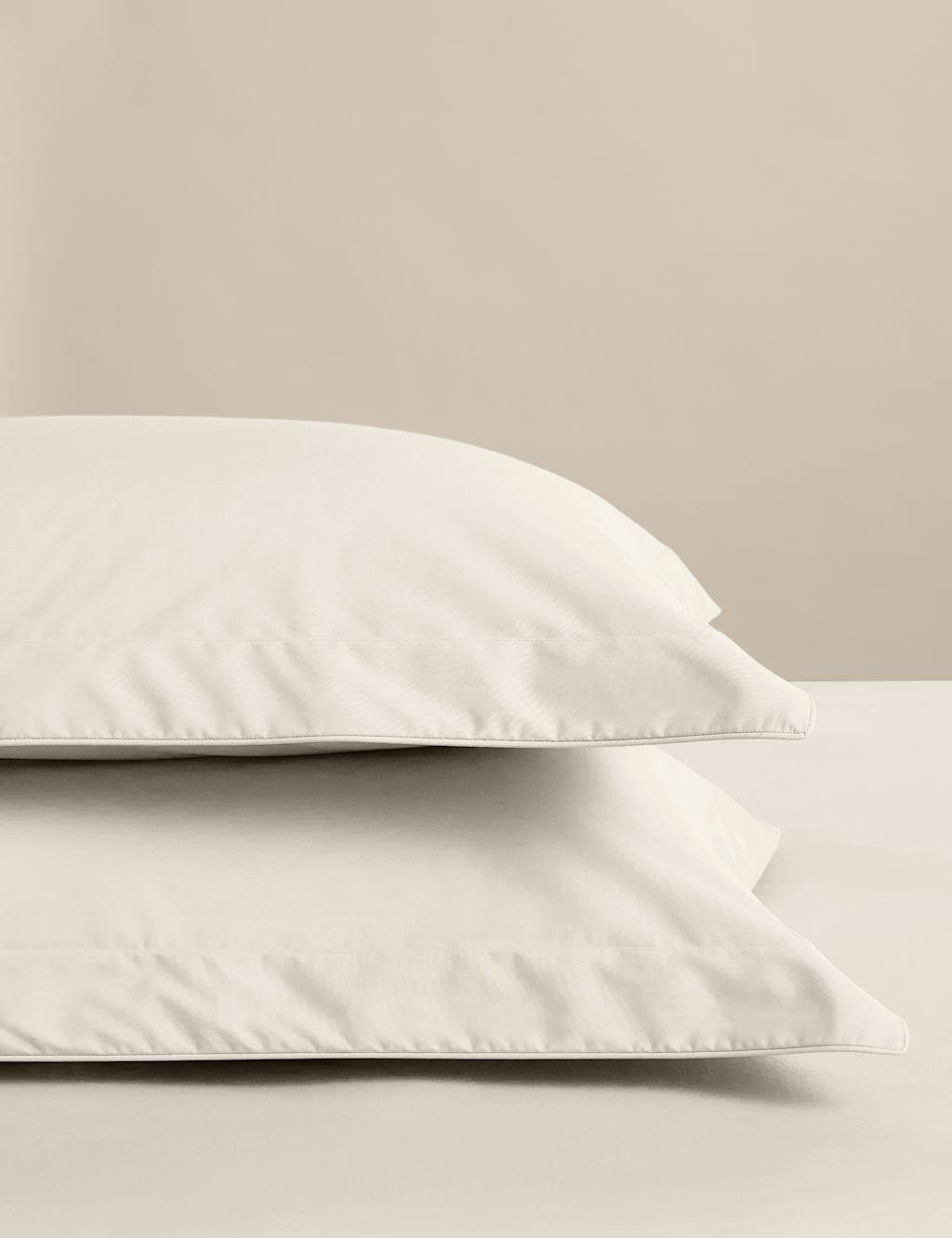 M&S 2 Pack Egyptian Cotton Oxford Pillowcases - Cream, Cream