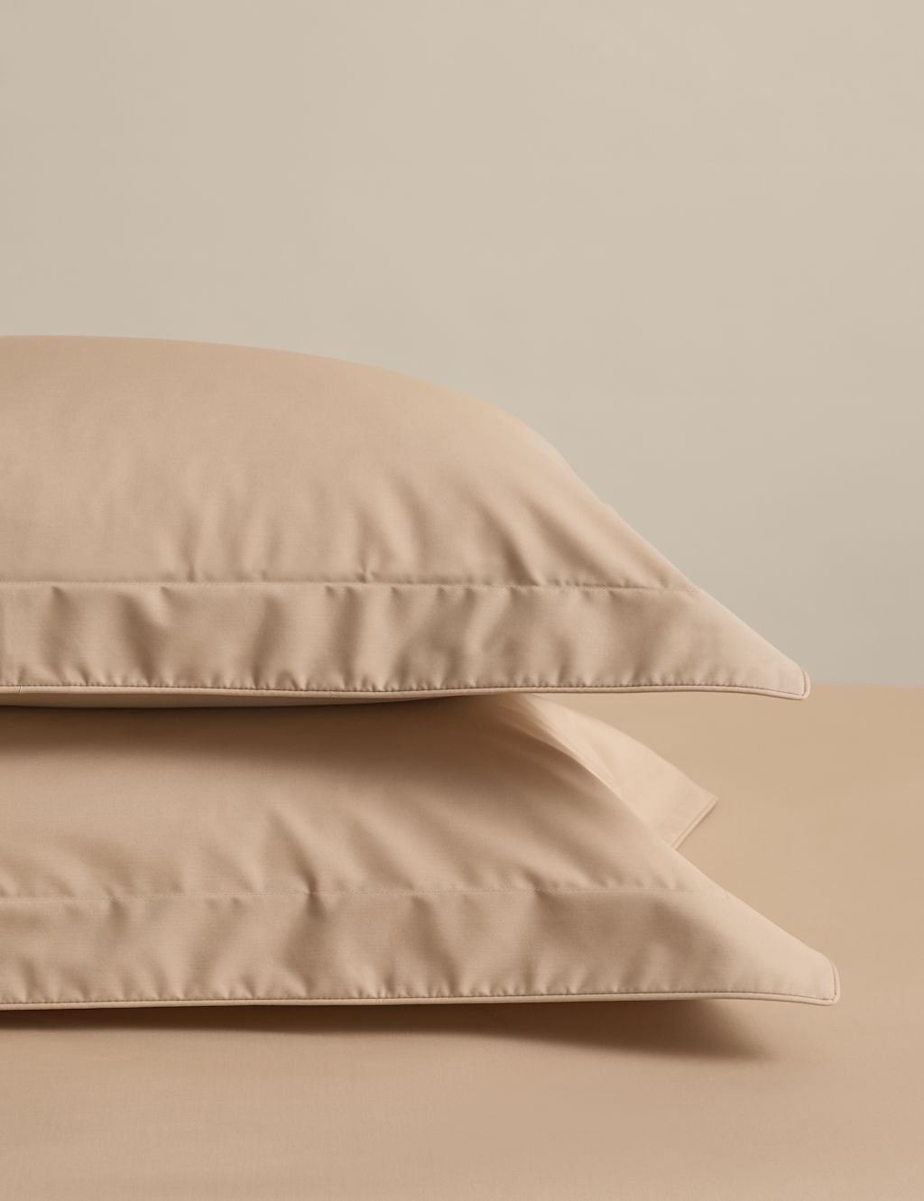 M&S 2 Pack Egyptian Cotton Oxford Pillowcases - Biscuit, Biscuit