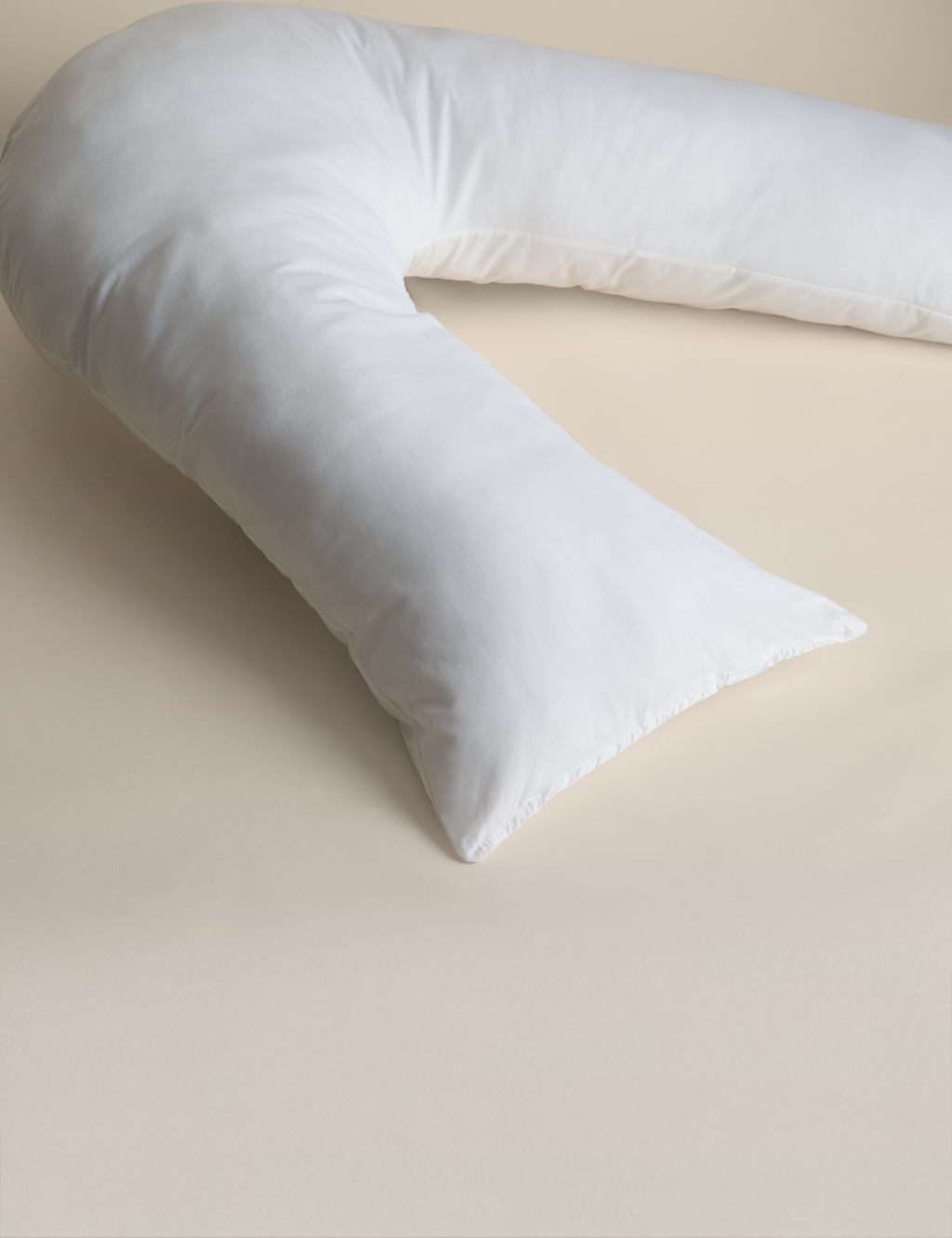 Sleep Solutions V-Shaped Medium Pillow with Pillowcase - White, White