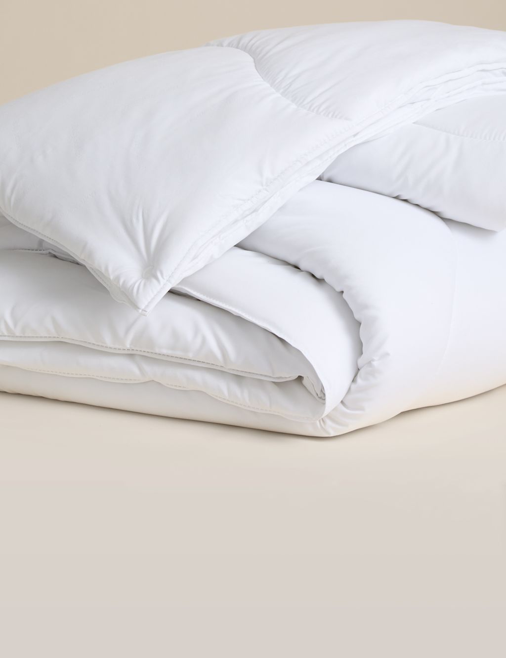 M&S Body Temperature Control 13.5 Tog All Seasons 3-in-1 Duvet - Double (4 ft 6) - White, White