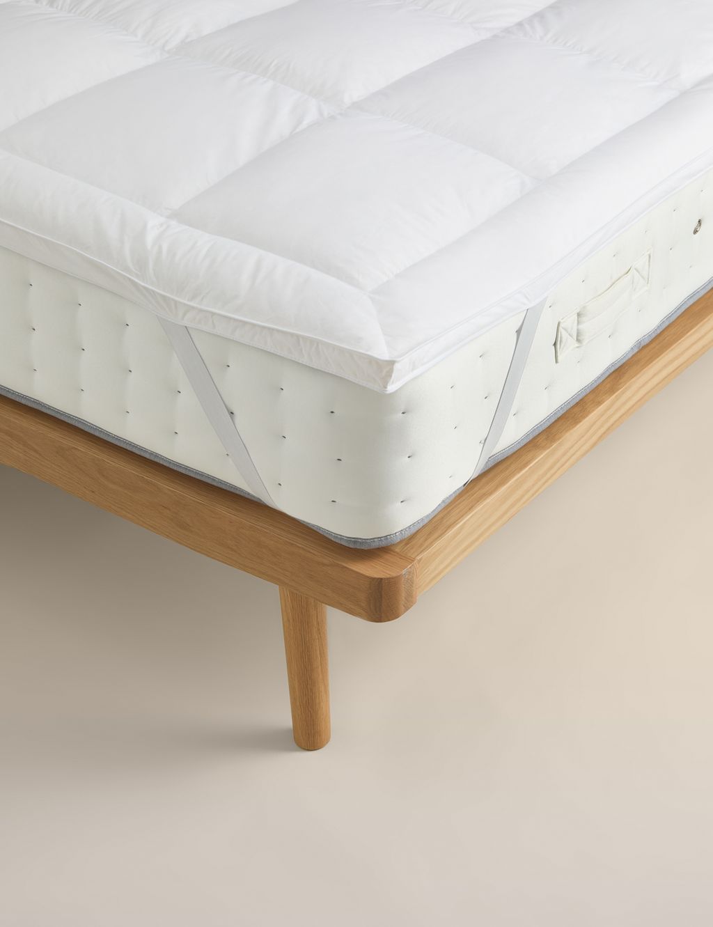 M&S Duck Feather & Down Mattress Topper - Double (4 ft 6) - White, White