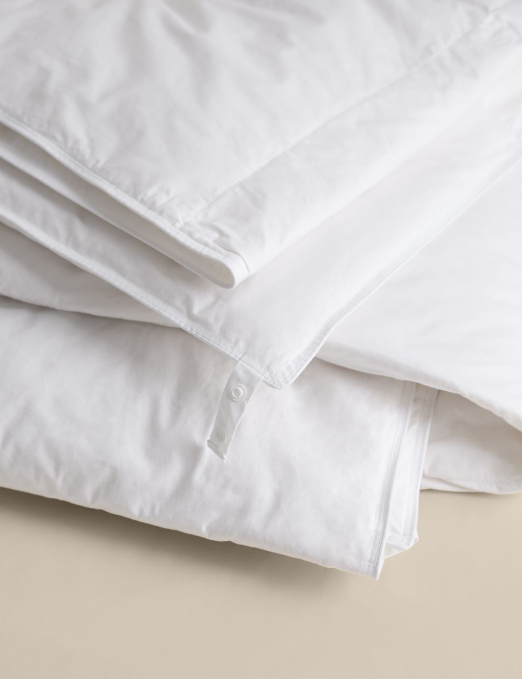 M&S Duck Feather & Down 4.5 Tog Duvet - Double (4 ft 6) - White, White