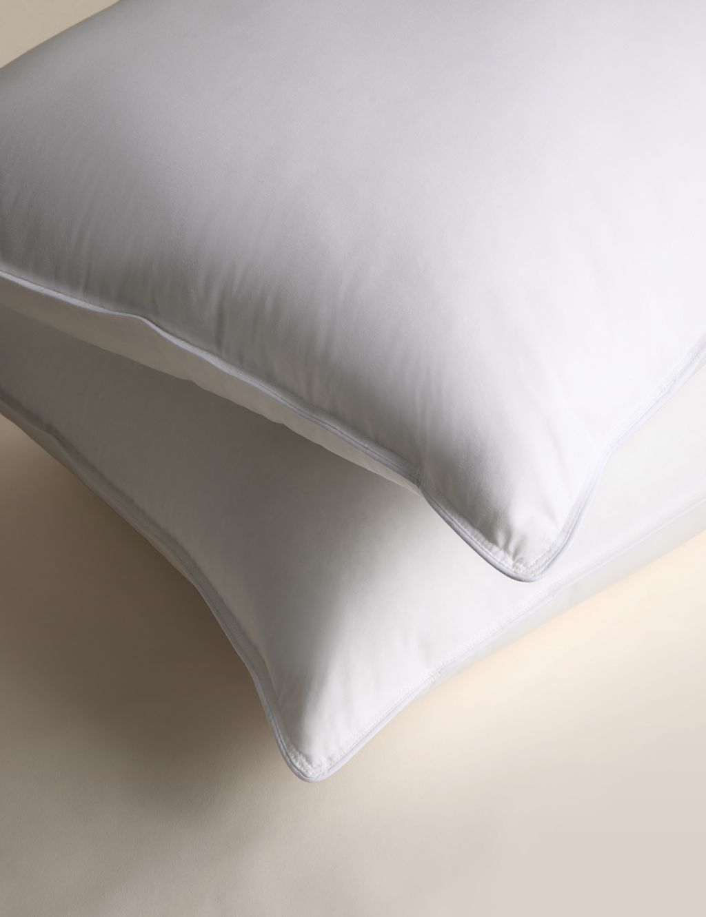 M&S 2 Pack Duck Feather & Down Firm Pillows - White, White