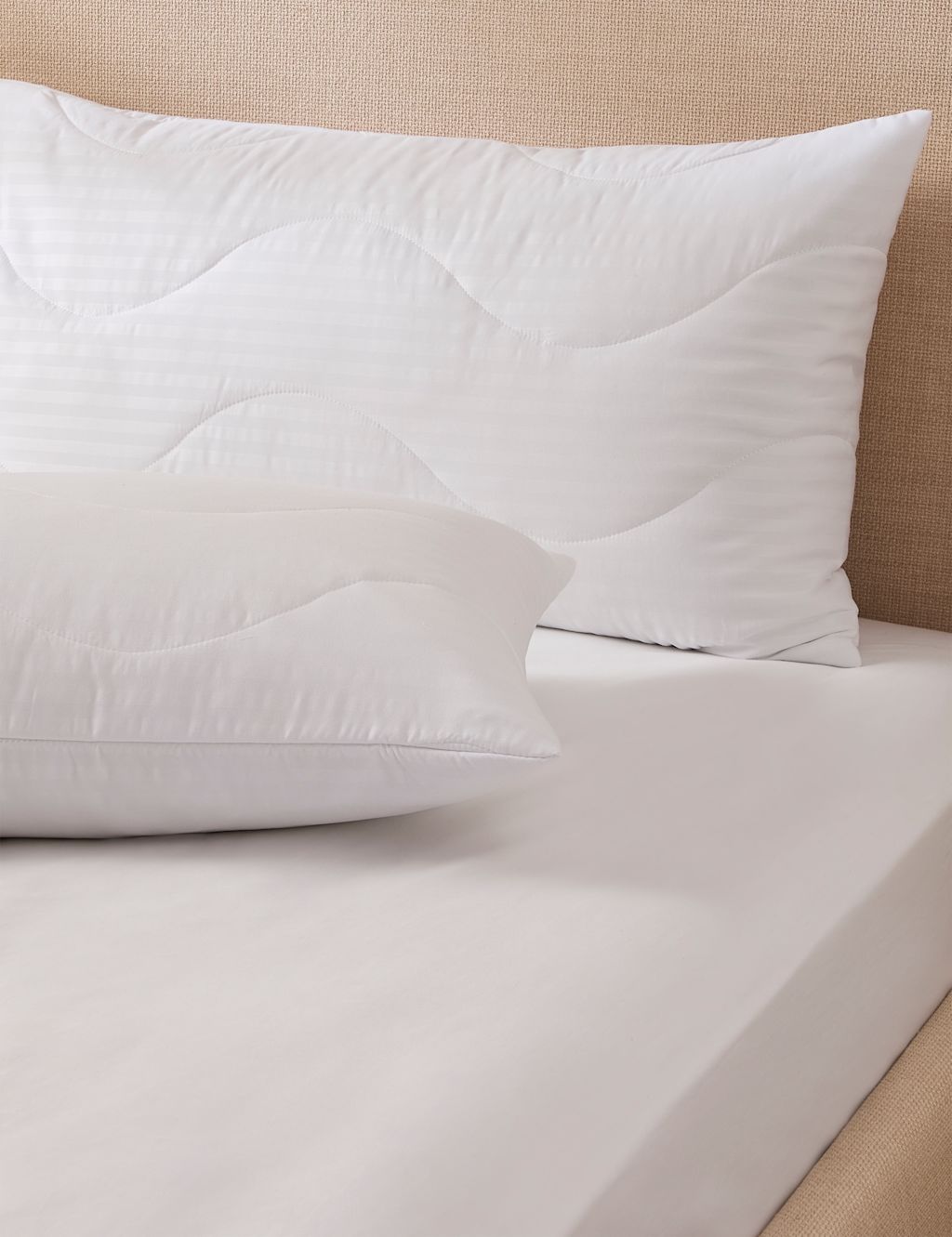 M&S 2 Pack Supremely Washable King Size Pillow Protectors - White, White