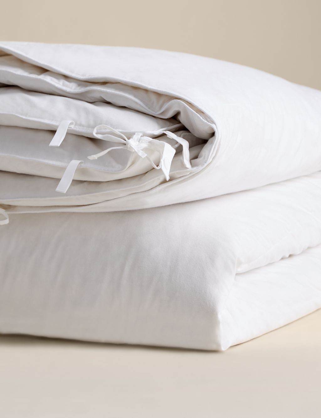 M&S Duck Feather & Down 18 Tog Duvet - Super King Size (6 ft) - White, White