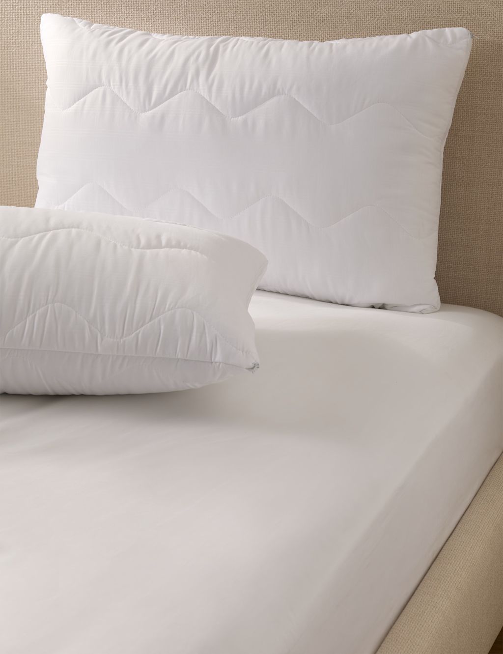 M&S 2 Pack Warm & Toasty Pillow Protectors - White, White