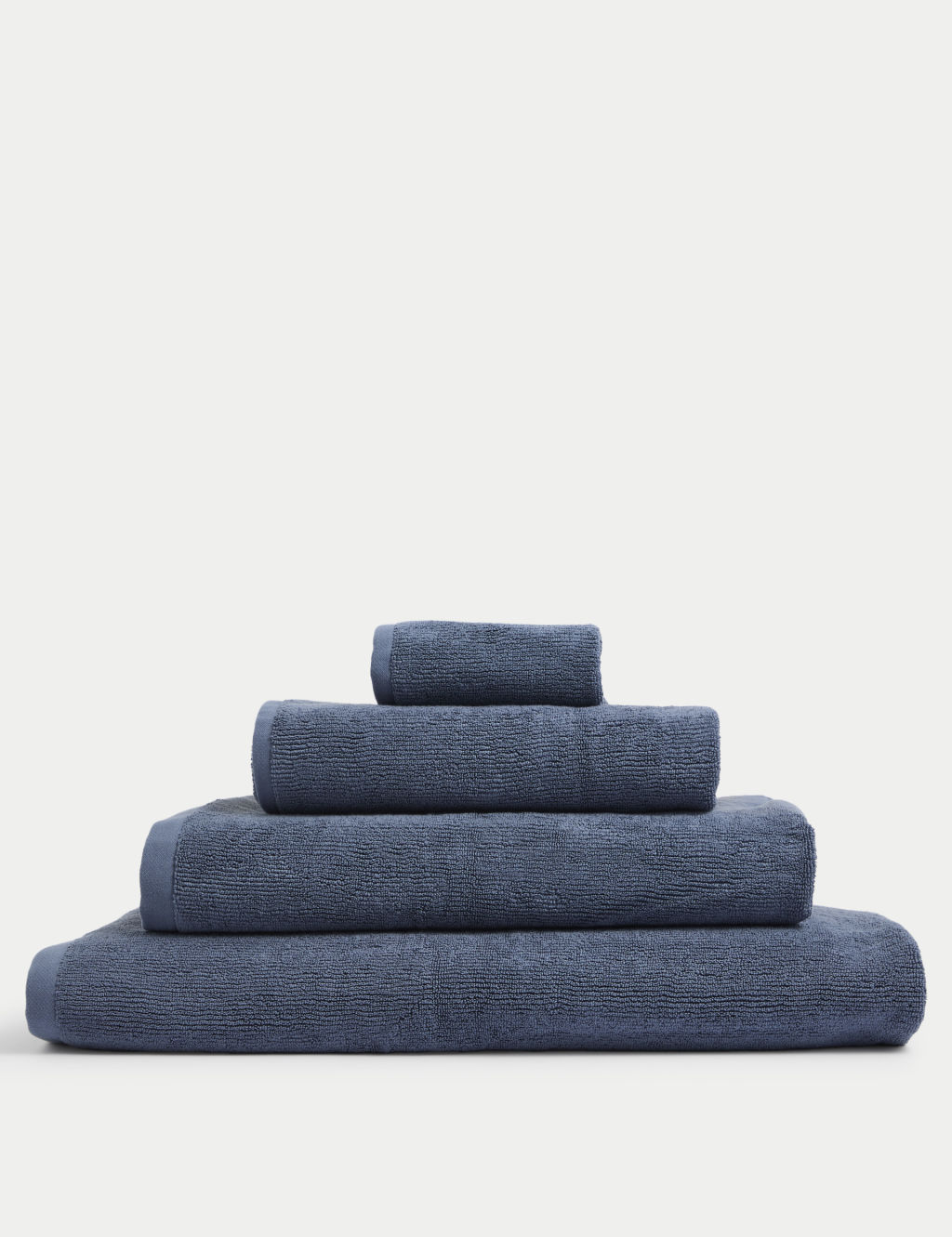 M&S Ultra Dry Pure Cotton Towel - 2 Pack Face Towels - Indigo, Indigo