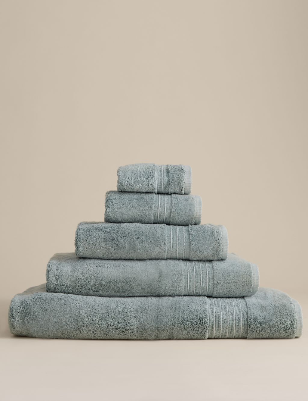M&S Egyptian Cotton Towel - 2 Pack Face Towels - Seafoam, Seafoam