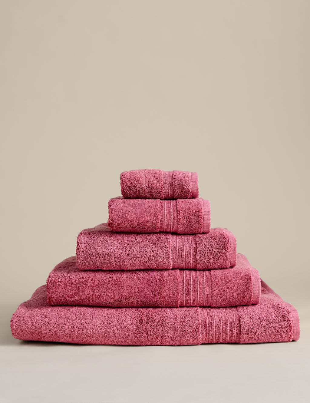 M&S Egyptian Cotton Towel - 2 Pack Face Towels - Dusky Rose, Dusky Rose