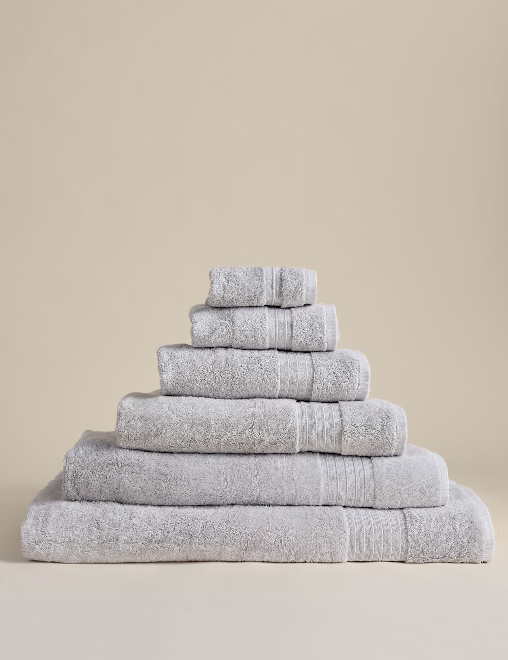 M&S Egyptian Cotton Towel - 2 Pack Face Towels - Dove, Dove