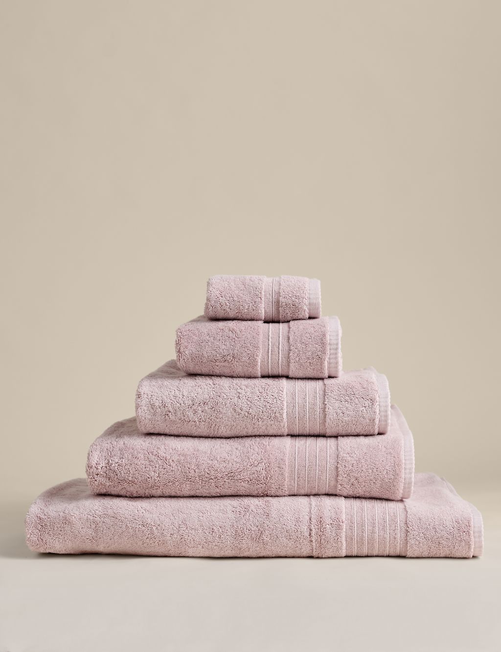 M&S Egyptian Cotton Towel - 2 Pack Face Towels - Blush Pink, Blush Pink