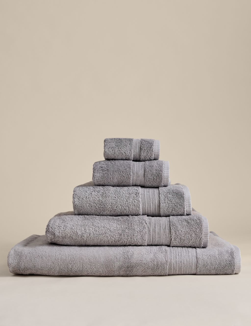 M&S Egyptian Cotton Towel - 2 Pack Face Towels - Marble, Marble