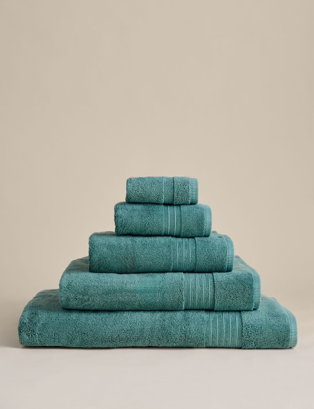 M&S Egyptian Cotton Towel - 2 Pack Face Towels - Aqua, Aqua