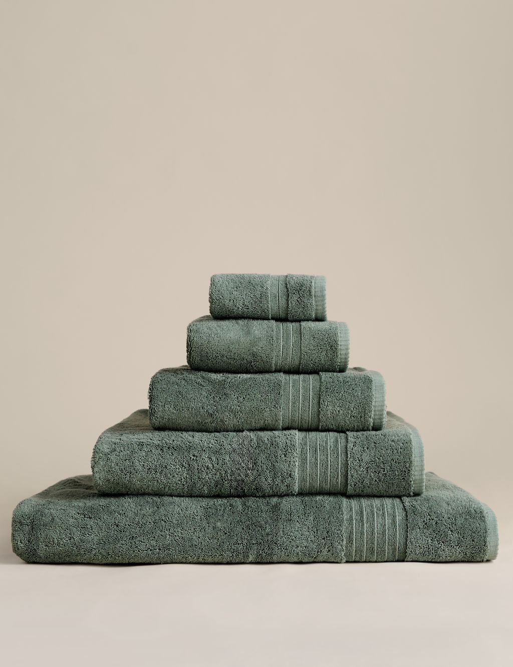 M&S Egyptian Cotton Towel - Bath Sheet - Smokey Green, Smokey Green