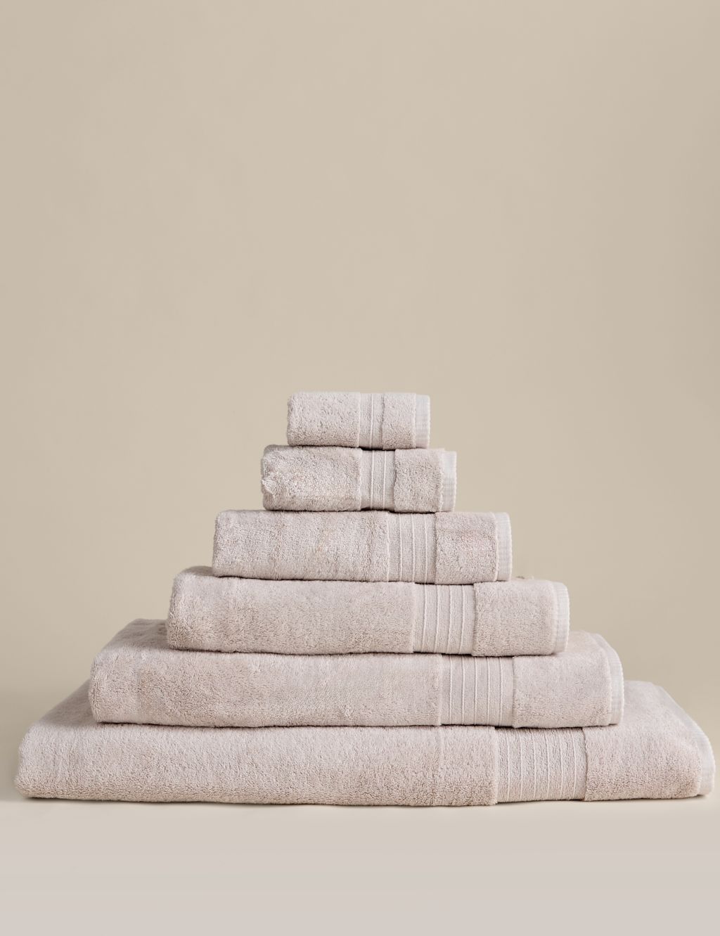 M&S Egyptian Cotton Towel - 2 Pack Face Towels - Linen, Linen