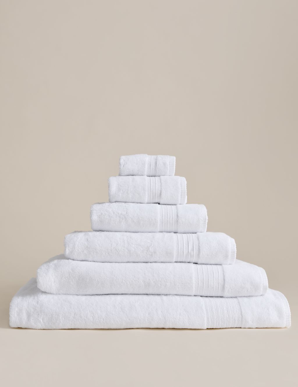 M&S Egyptian Cotton Towel - 2 Pack Face Towels - White, White