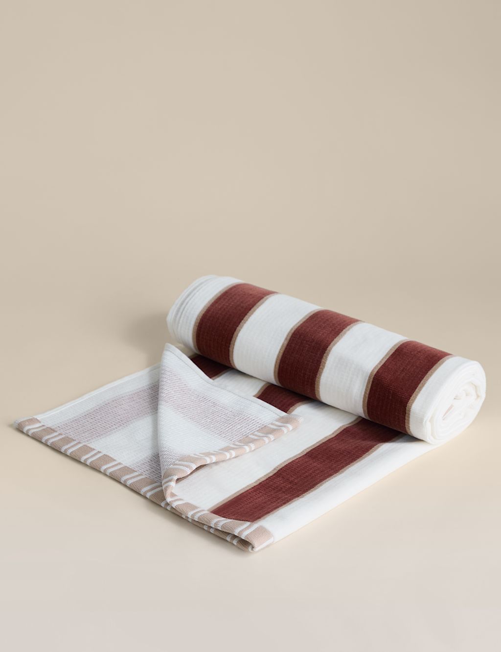 M&S Pure Cotton Sand Resistant Beach Towel - Spice Mix, Spice Mix