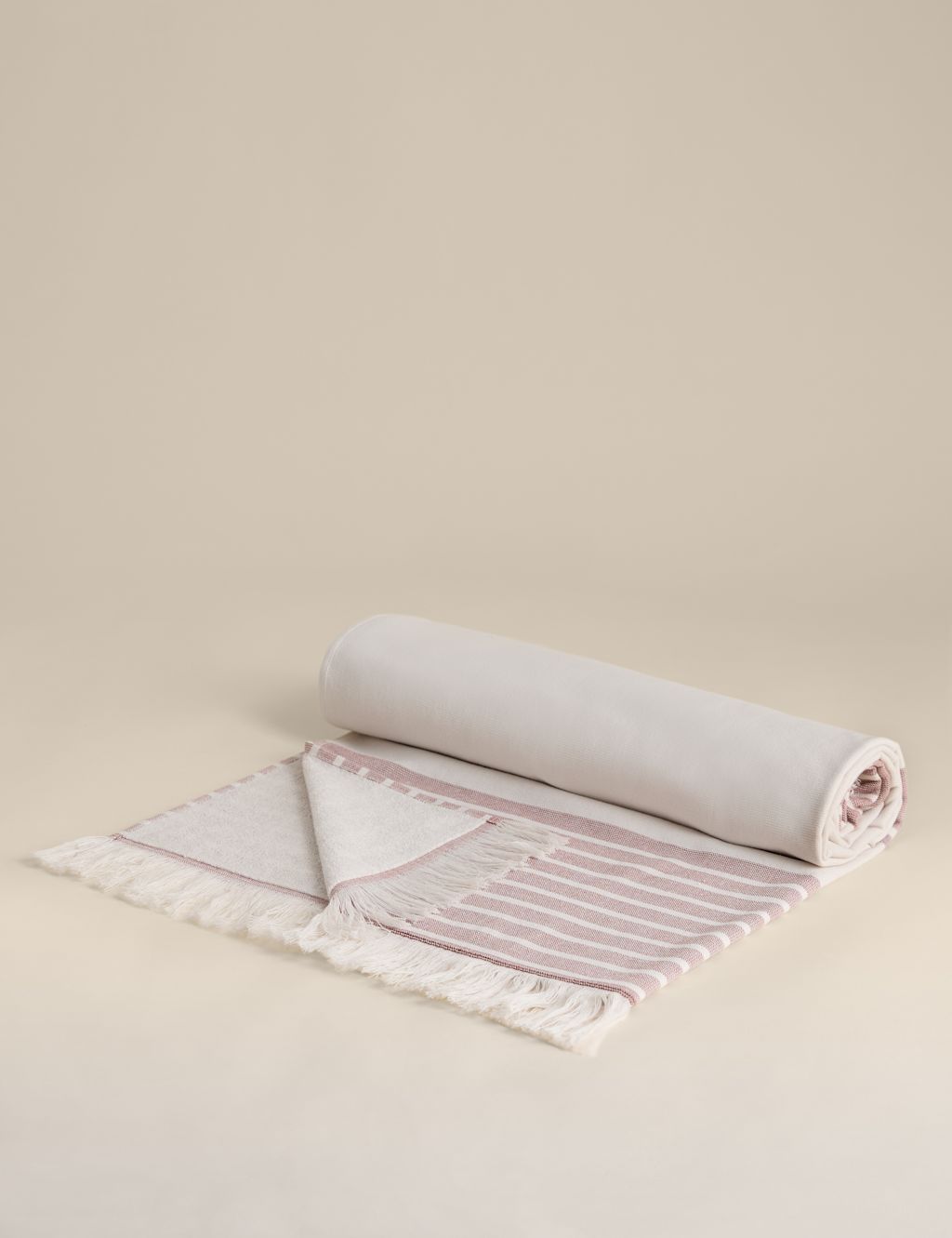 M&S Pure Cotton Hammam Beach Towel - Brown Mix, Brown Mix