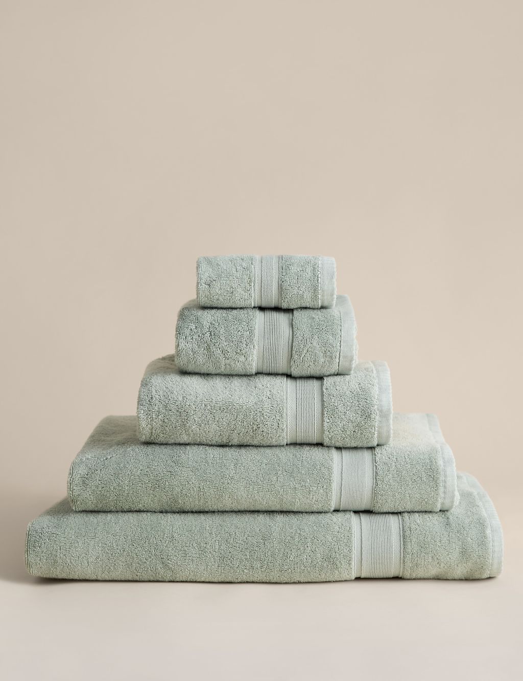 M&S Super Soft Pure Cotton Towel - Bath Sheet - Sage, Sage