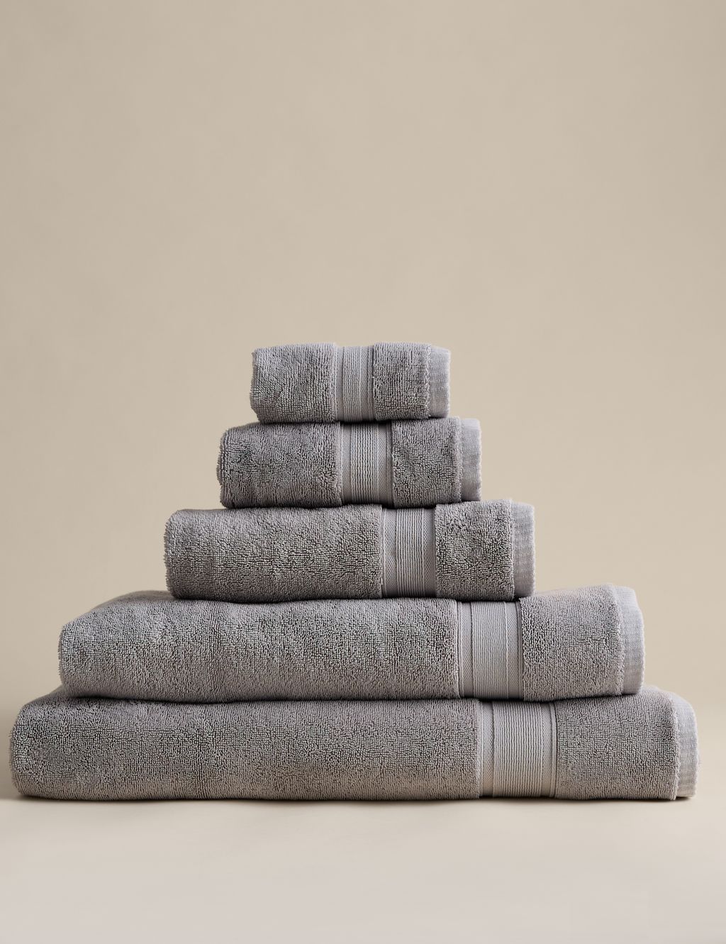 M&S Super Soft Pure Cotton Towel - 2 Pack Face Towels - Marble, Marble