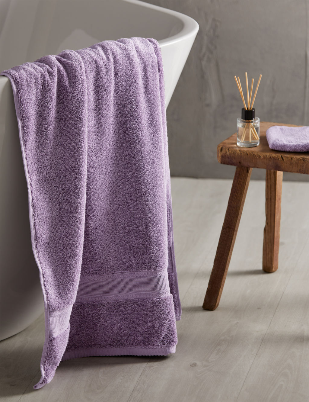 M&S Super Soft Pure Cotton Towel - Guest Towel - Mauve, Mauve