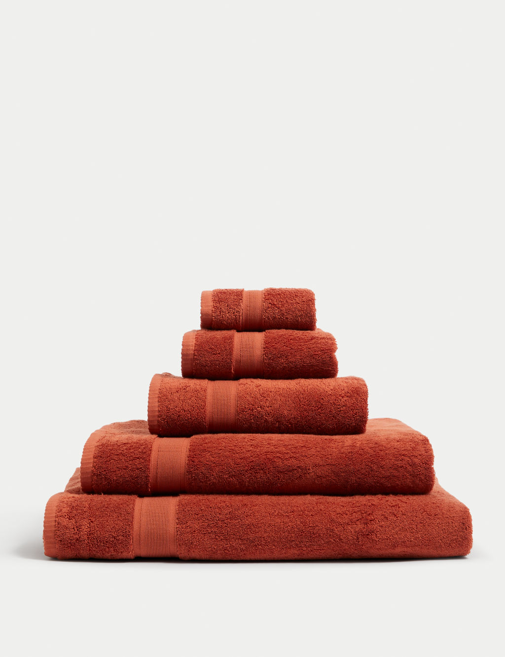 M&S Super Soft Pure Cotton Towel - Guest Towel - Rust, Rust