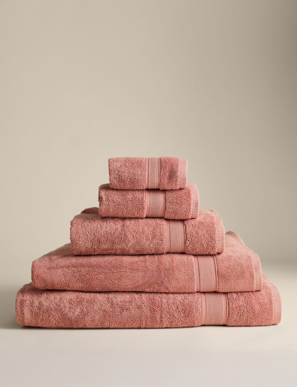 M&S Super Soft Pure Cotton Towel - Bath Sheet - Soft Terracotta, Soft Terracotta
