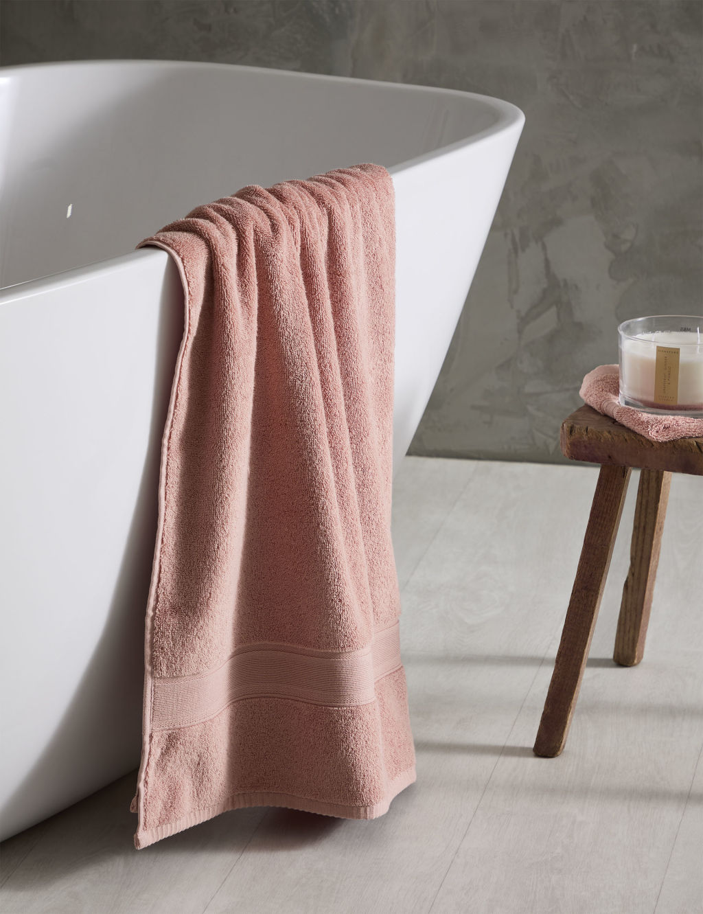 M&S Super Soft Pure Cotton Towel - 2 Pack Face Towels - Clay, Clay