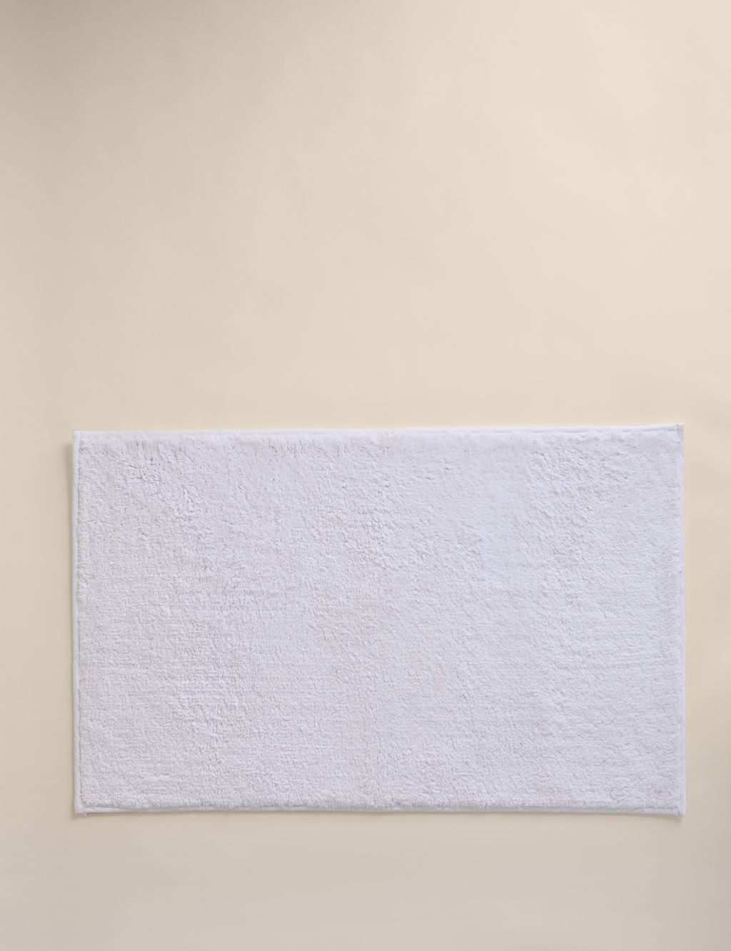 M&S Pure Cotton Tufted Bath Mat - White, White