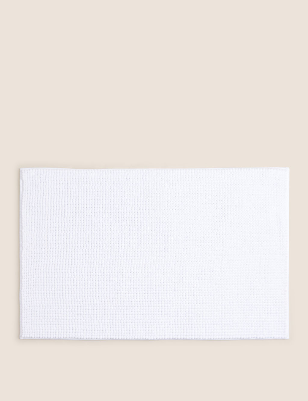 M&S Bobble Bath Mat - White, White