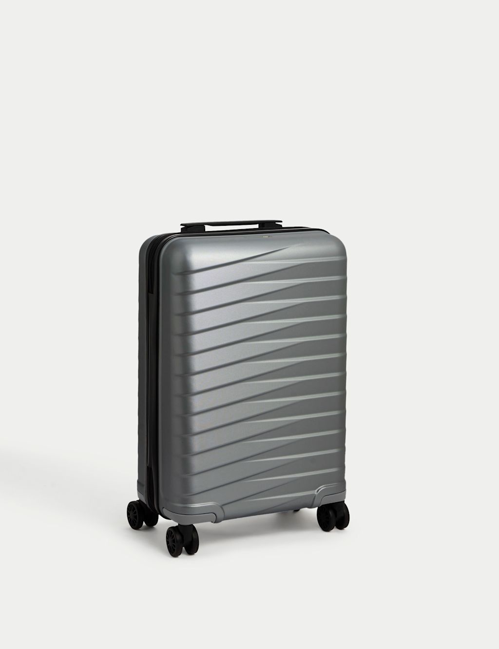 M&S Oslo 4 Wheel Hard Shell Cabin Suitcase - 1SIZE - Silver Mix, Silver Mix