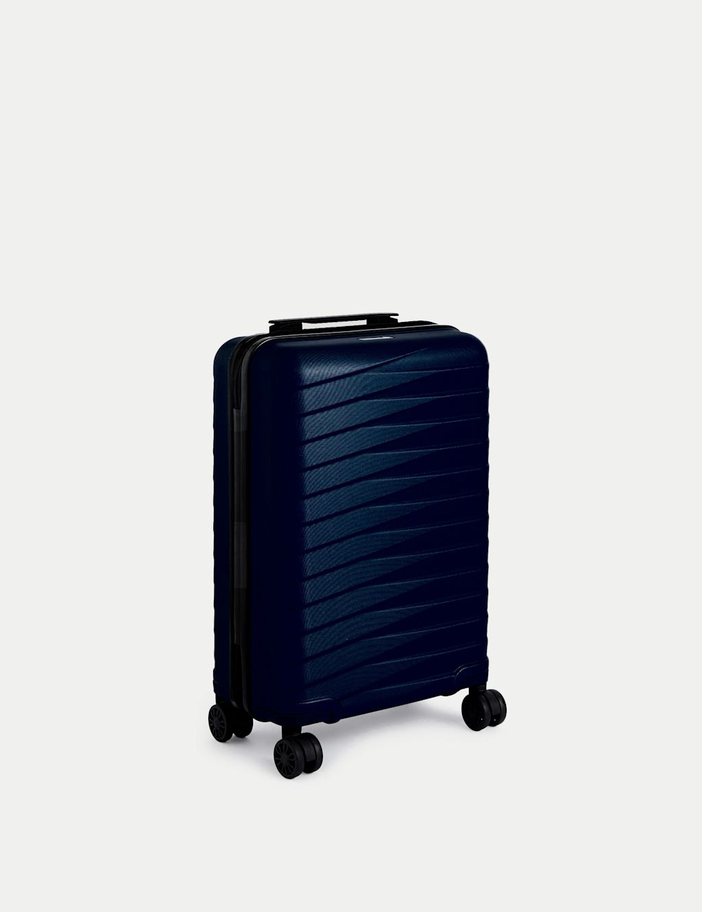 M&S Oslo 4 Wheel Hard Shell Cabin Suitcase - 1SIZE - Navy, Navy