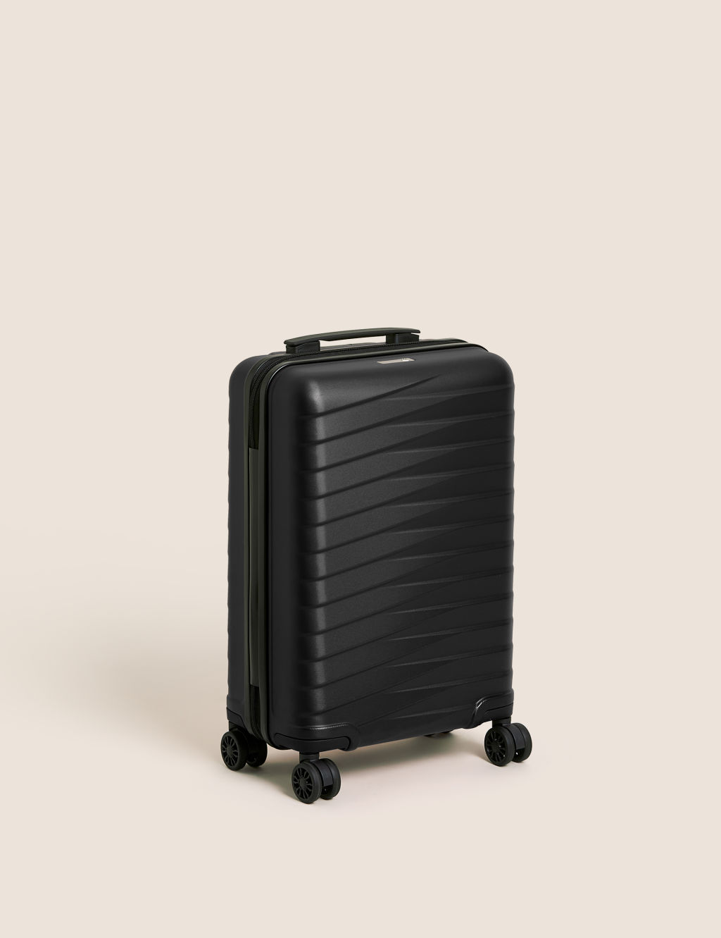M&S Oslo 4 Wheel Hard Shell Cabin Suitcase - 1SIZE - Black, Black