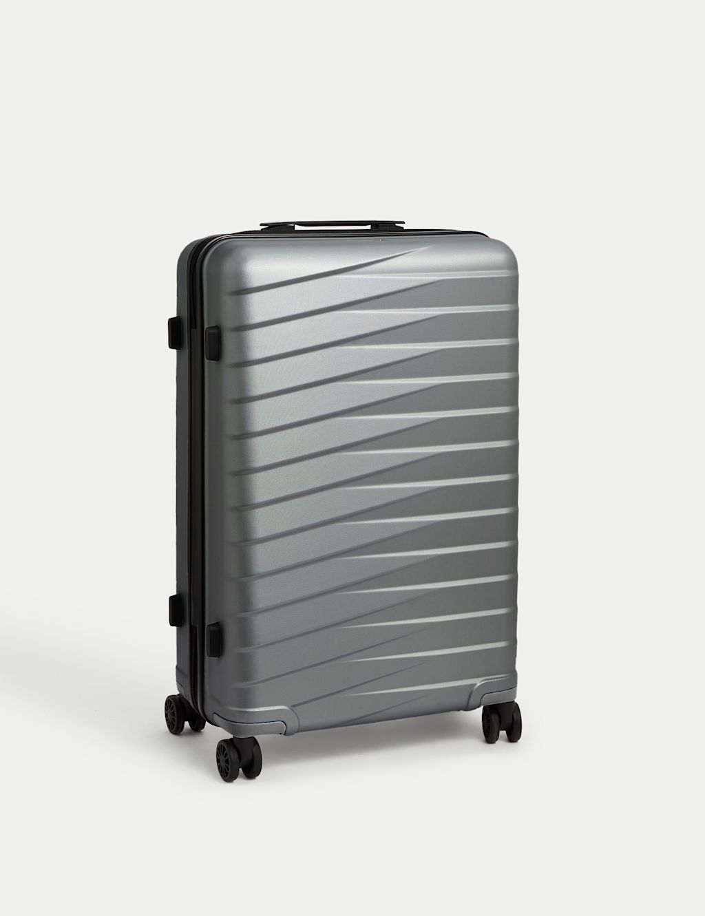 M&S Oslo 4 Wheel Hard Shell Medium Suitcase - 1SIZE - Silver Mix, Silver Mix