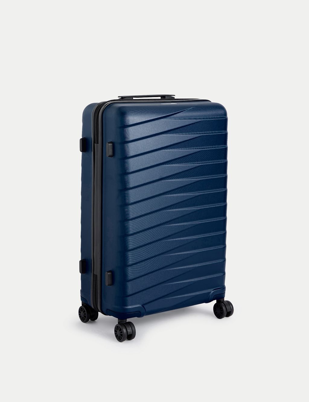 M&S Oslo 4 Wheel Hard Shell Medium Suitcase - 1SIZE - Navy, Navy