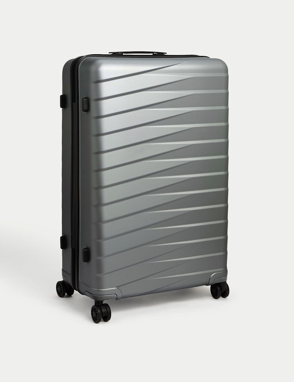M&S Oslo 4 Wheel Hard Shell Large Suitcase - 1SIZE - Silver Mix, Silver Mix