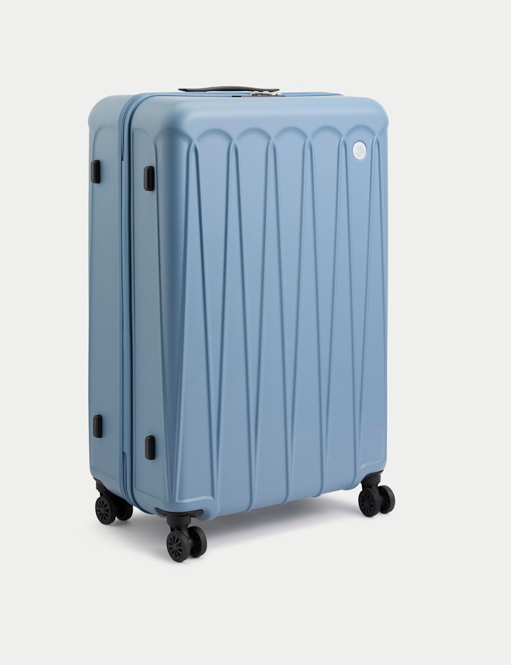 M&S Amalfi 4 Wheel Hard Shell Large Suitcase - 1SIZE - Blue, Blue
