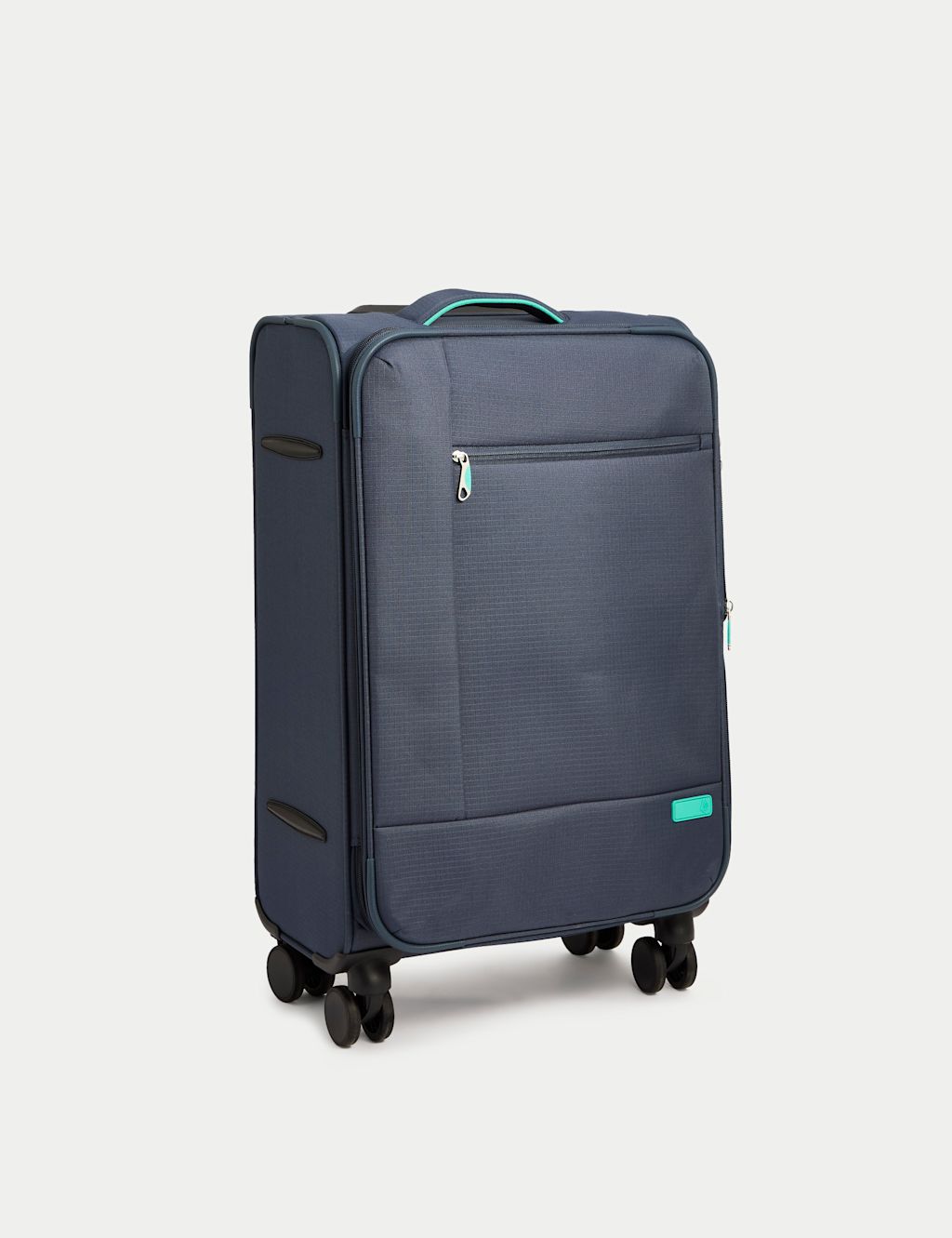 M&S Seville 4 Wheel Soft Medium Suitcase - 1SIZE - Navy, Navy