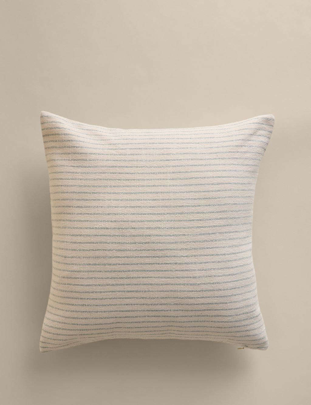 M&S Pure Cotton Woven Stripe Cushion - Blue Mix, Blue Mix