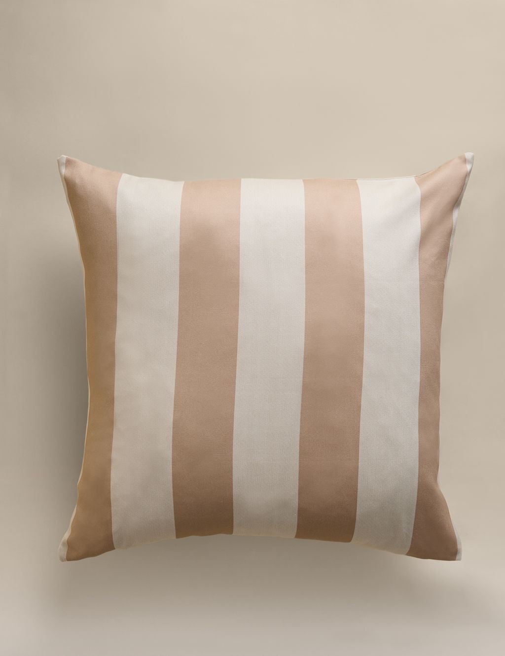 M&S Pure Cotton Stripe Cushion Cover - Neutral, Neutral